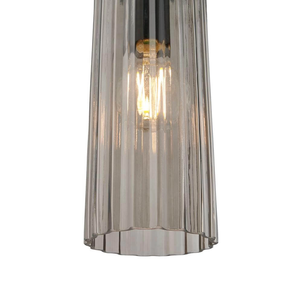 3-light pendant lamp Miella black with smoke glass Nordlux 5704924018626