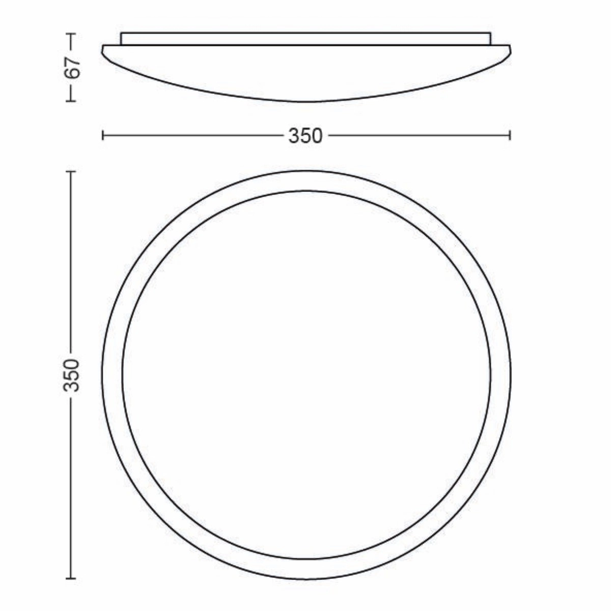 LED flush ceiling light Cavanal 35 Philips 8718696169285