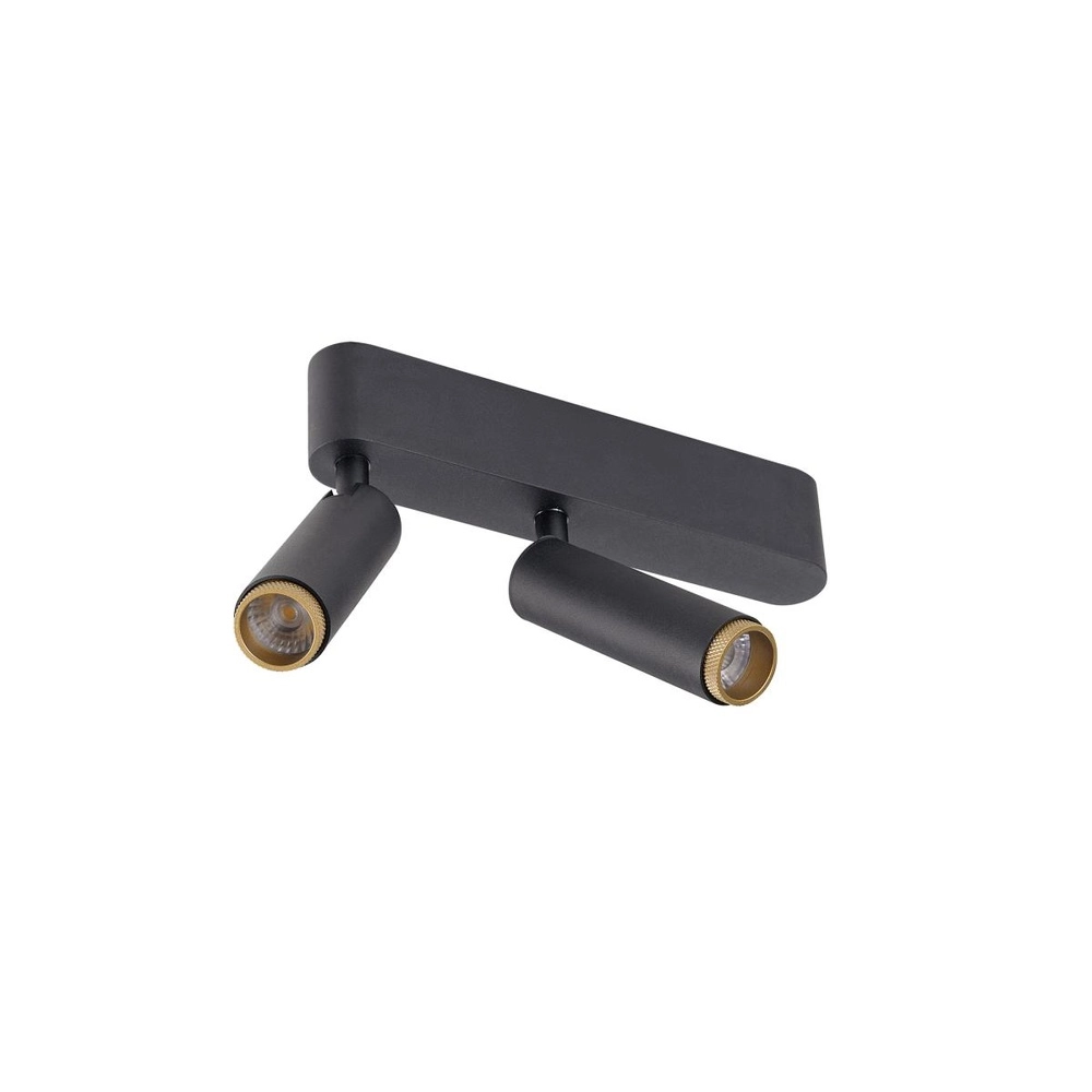 Surface-mounted spot Grip! S 2-light black 2700K SLV 4024163304900