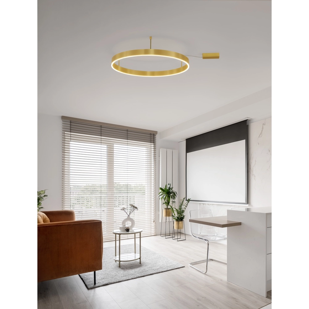 Ceiling lamp Motif gold Ø 80cm Lyora 5212017442987