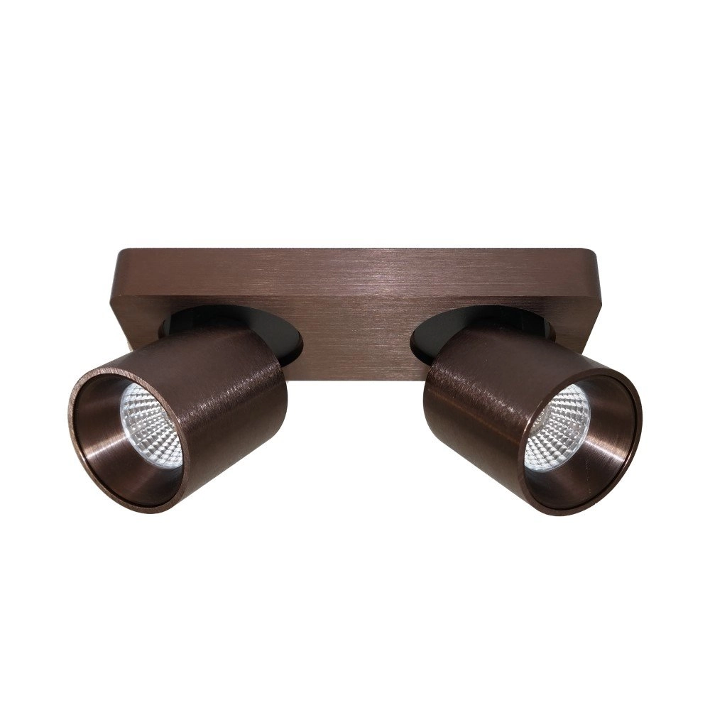 LED surface mounted spot Laguna 2-light bronze brown