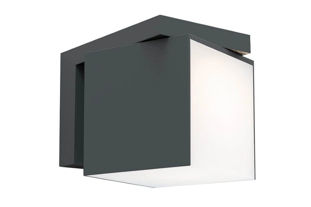 Square wall lamp Cuba anthracite design