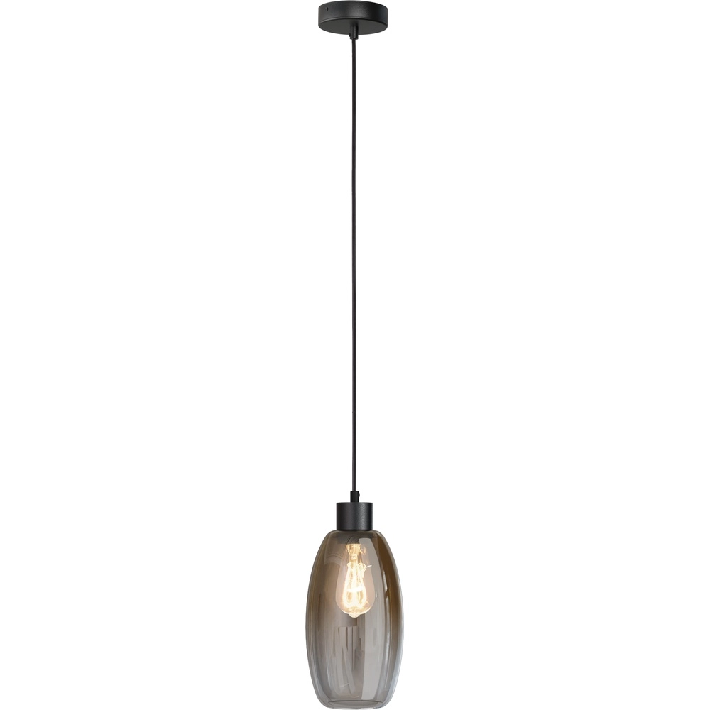 Glass pendant lamp Olive Ø 15cm - black