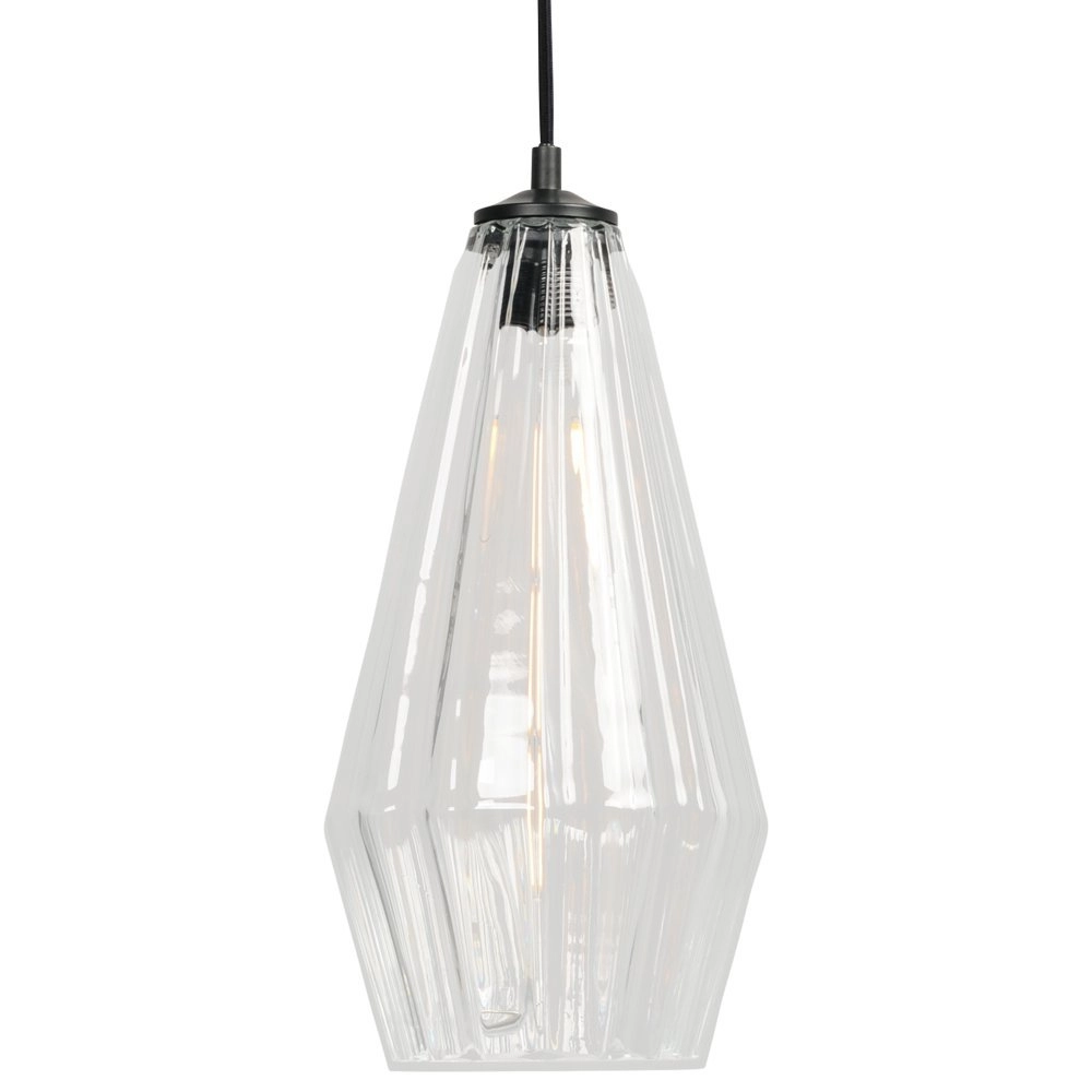 Black hanging lamp Diamond 18cm with clear glass Masterlight 8718121259161