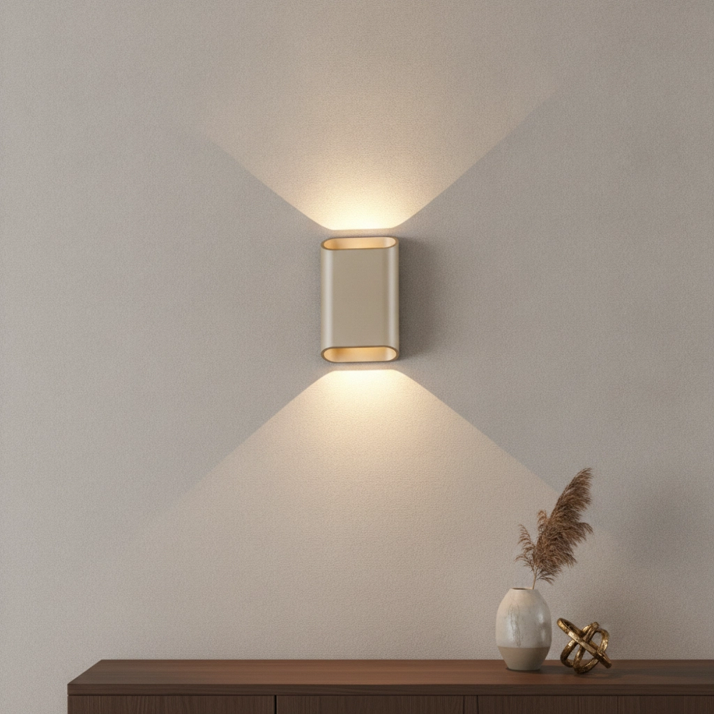 Design wall lamp Diaz-S Dim to warm champagne