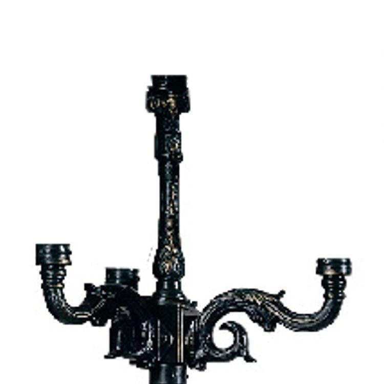 Nostalgic lantern crown Ornament 4-light - black