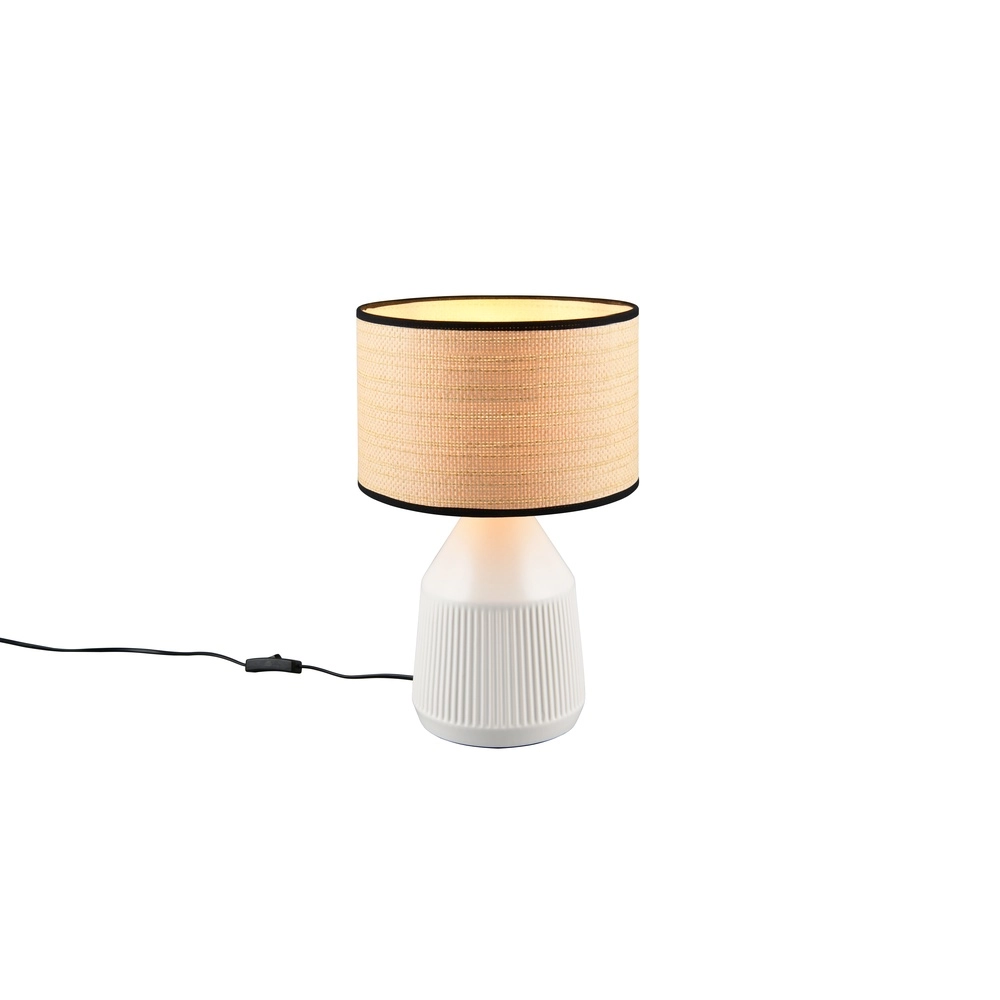Table lamp Formentera Ø 28cm white Trio 4017807680126