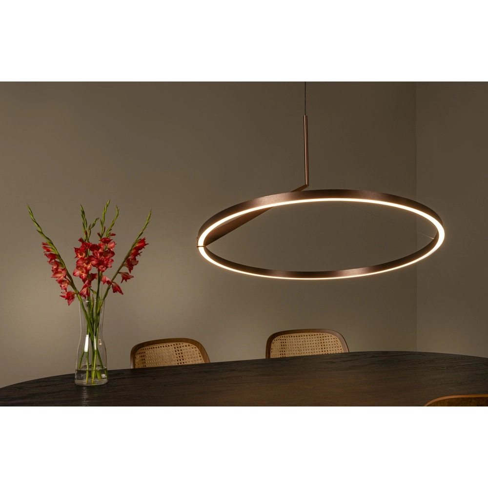 Sleek LED pendant light Applause copper - Ø 80cm Premium by Lucide 5411212221858