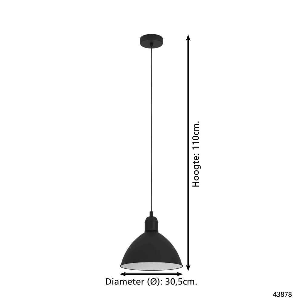 Country Pendant Lamp Priddy Ø 30.5cm Eglo 9002759438784