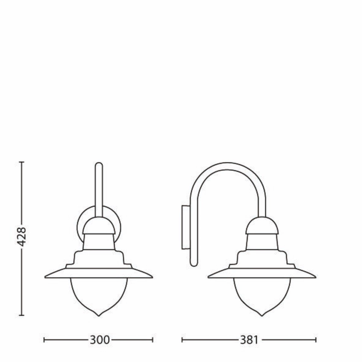 Country wall lamp Raindrop Philips 8718696169865