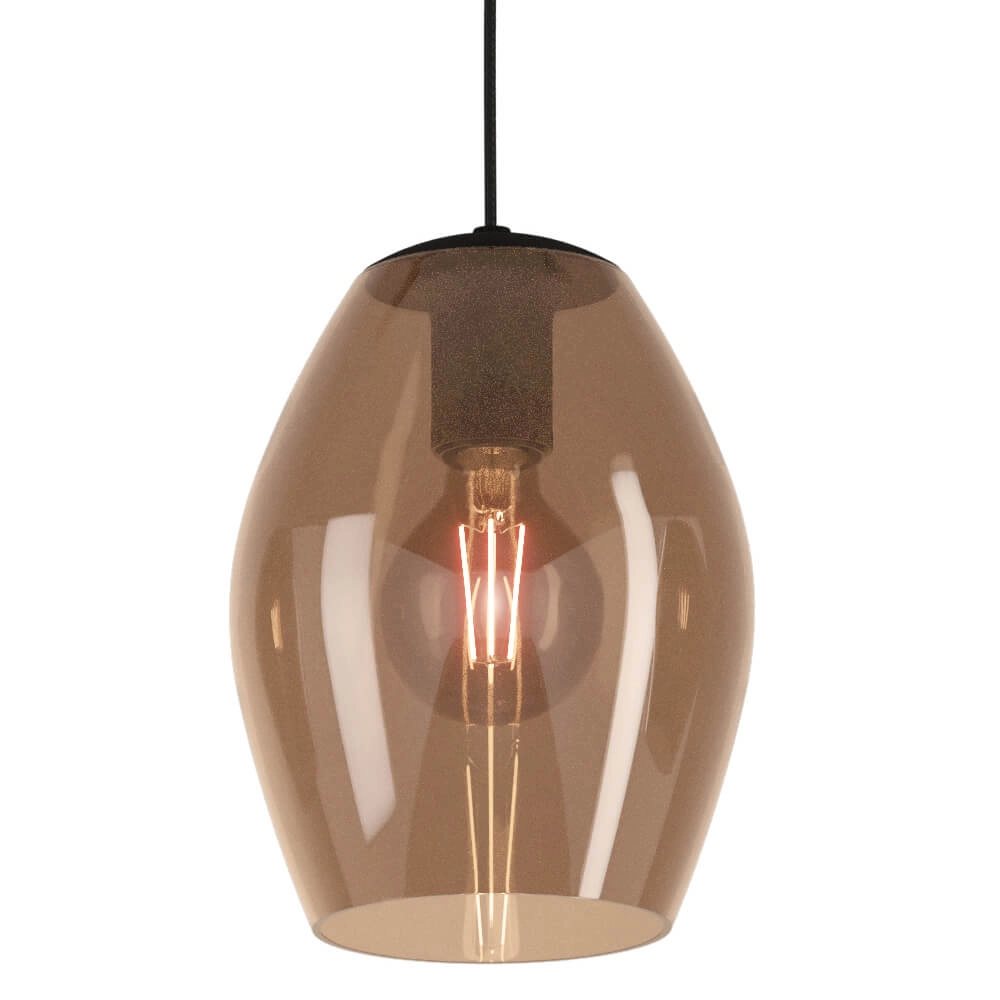 Amber glass hanging lamp Estanys 1 4-light Stars of Light 9008606235957
