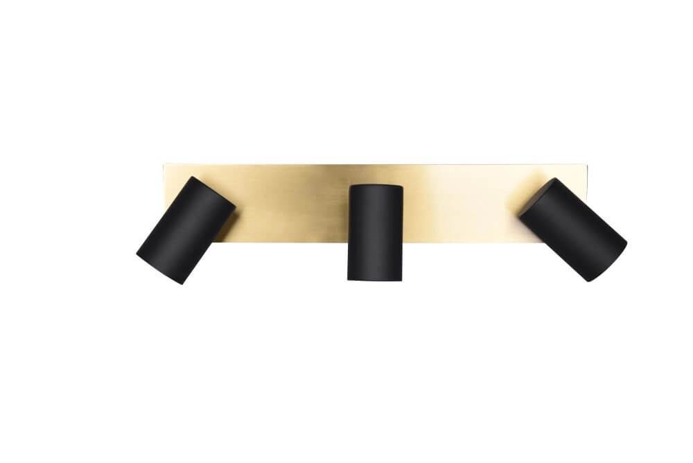 Surface-mounted spotlight Marley black with gold Trio 4017807523935