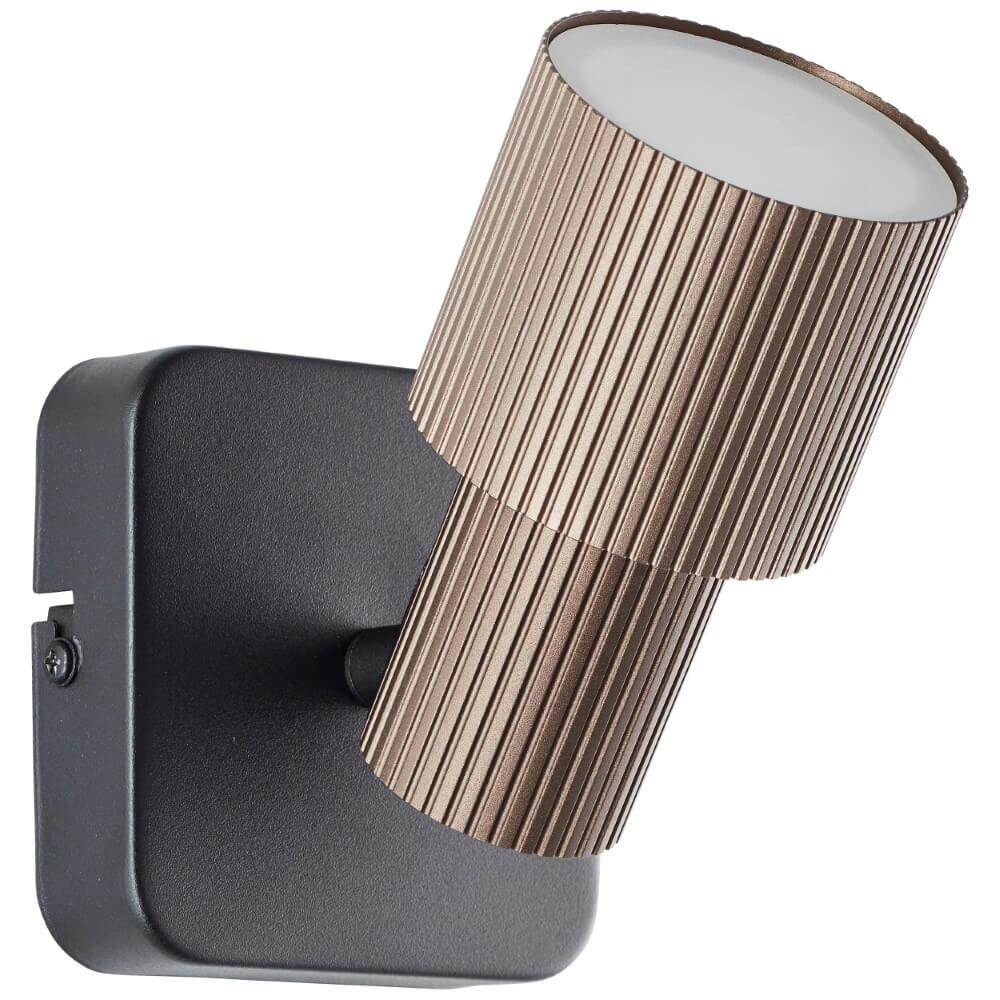 Surface-mounted spot Cadiz black with bronze Brilliant 4004353441264
