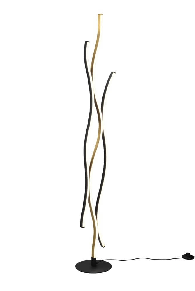 Floor lamp Blaze black with gold