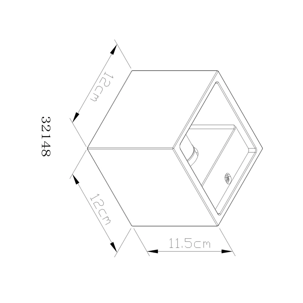 Modern wall lamp Ferguson square grey Globo 9007371592913