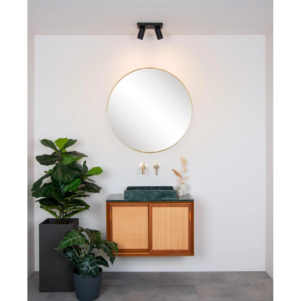 Ceiling spotlight Taylor IP44 2-light black Lucide 5411212092632