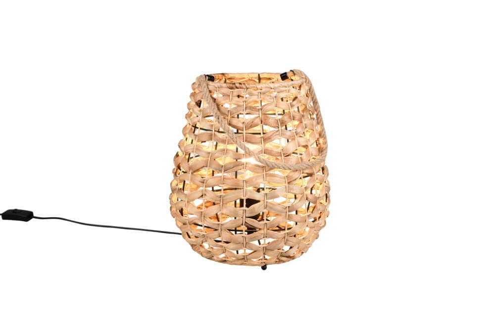Country table lamp Jean Ø 29cm rattan