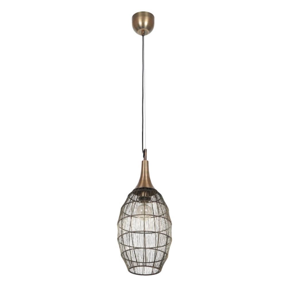 Oval pendant lamp Soraya Ø 26cm - bronze Trio 4017807617443