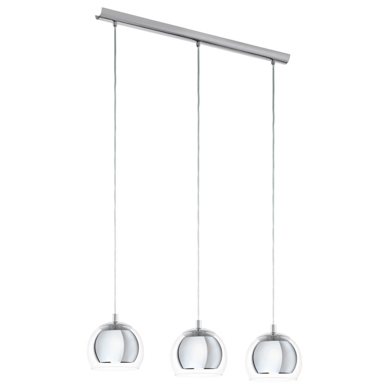 Pendant lamp Rocamar 3-light chrome