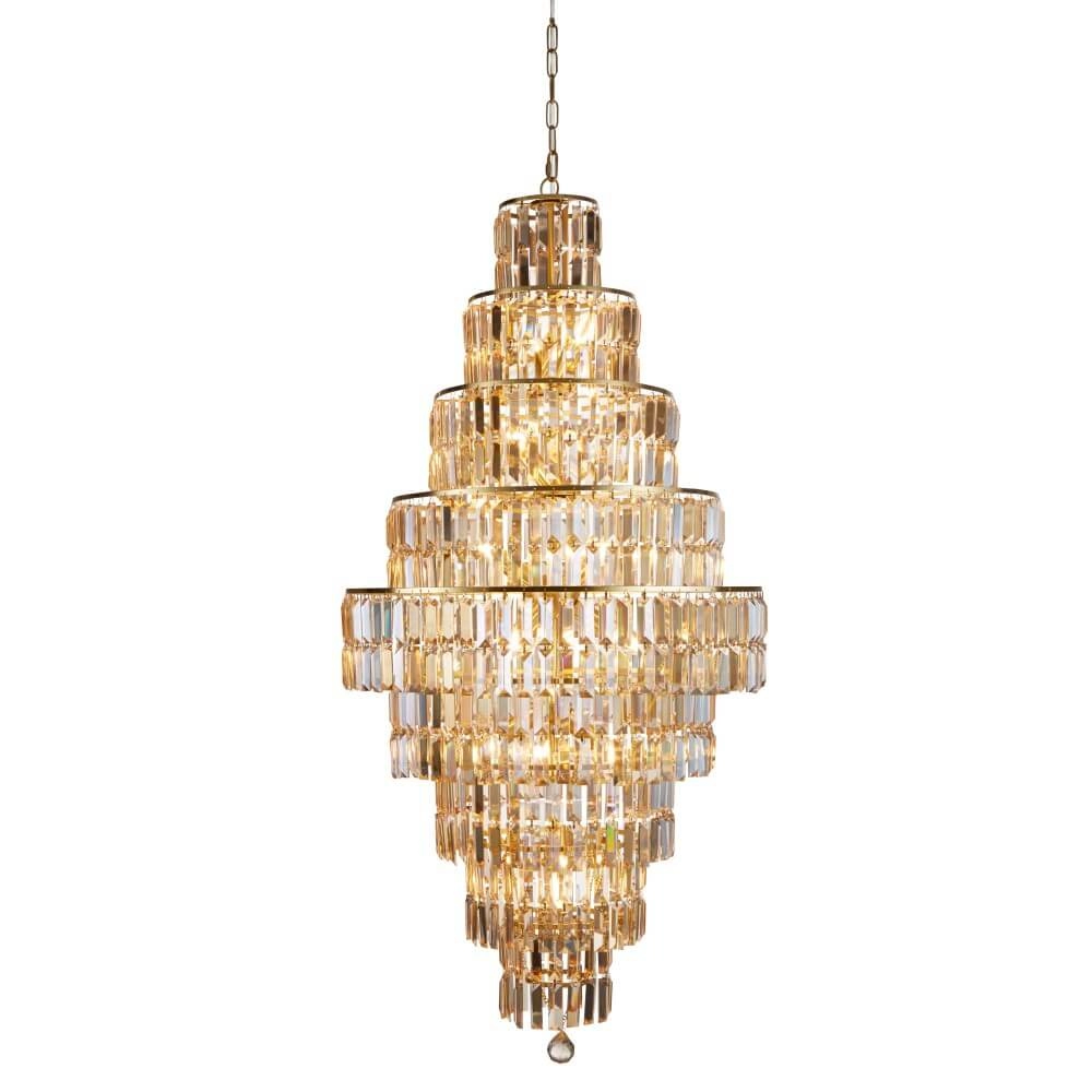 Golden chandelier Empire Ø 60cm Searchlight 5053423249902