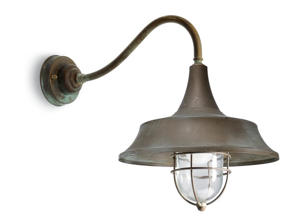 Straight wall lamp Atelier aged brass