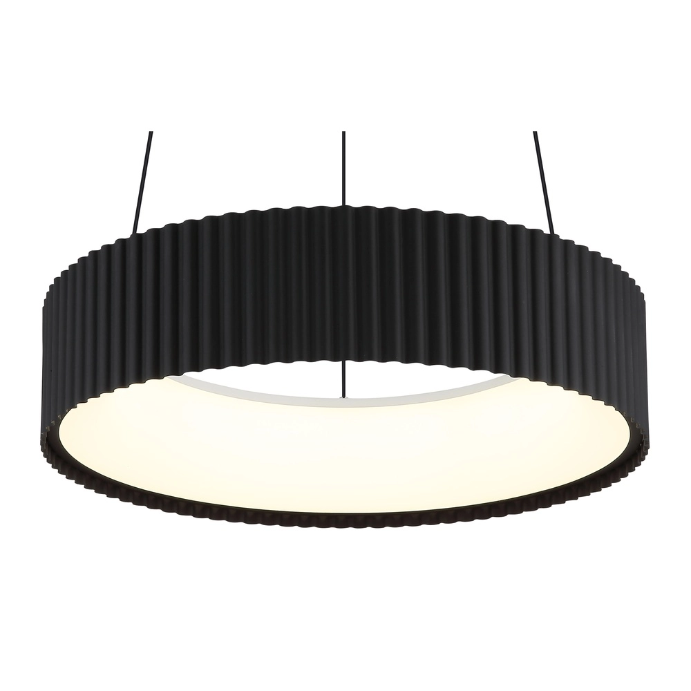 Design pendant lamp Kemp black Ø 46cm Globo 9007371569274