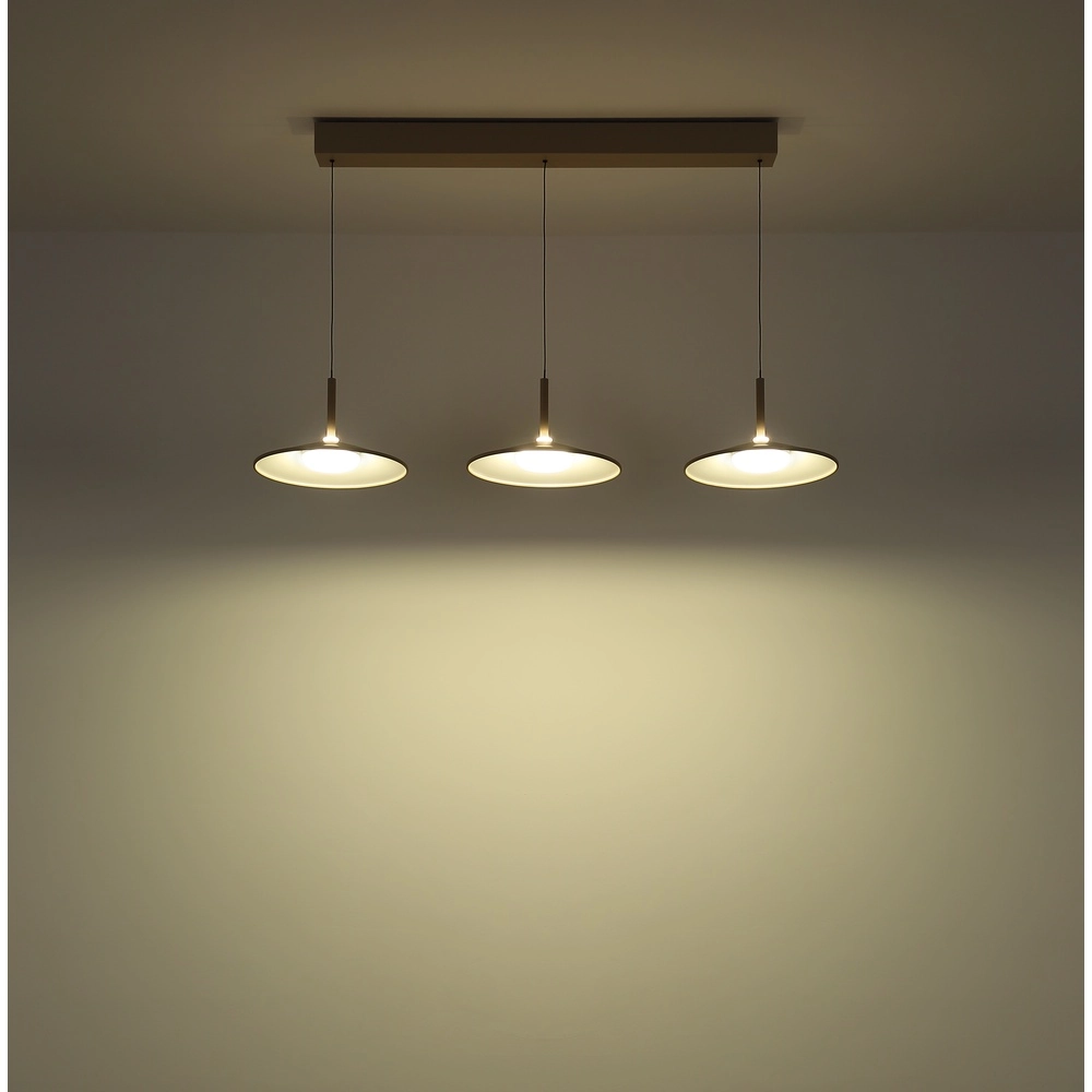3-light pendant lamp Lampone Design sand brown Globo 9007371572366