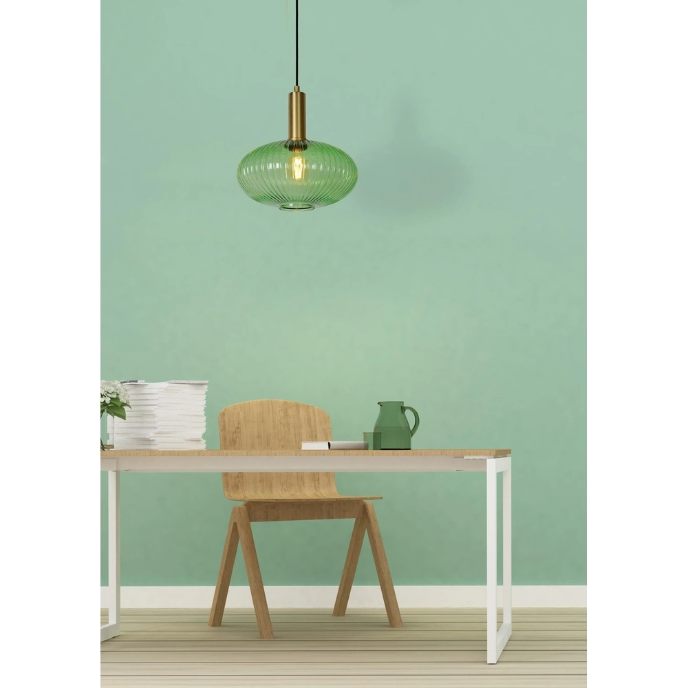Pendant lamp Maloto Ø 30cm green Lucide 5411212451194