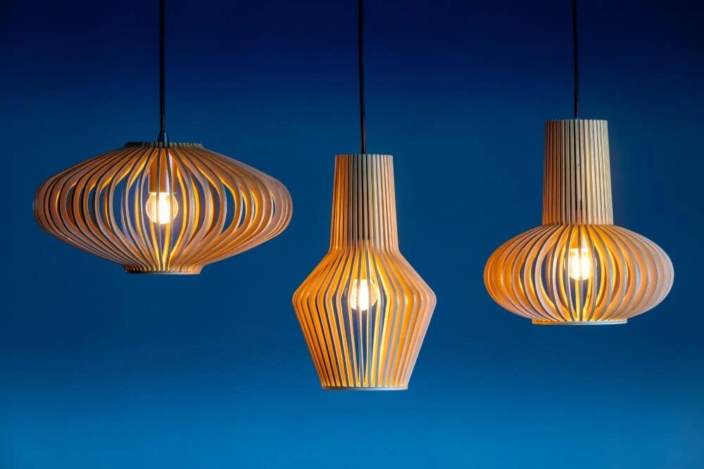 Wooden pendant lamp Tess Ø 25cm ETH 8720195305347