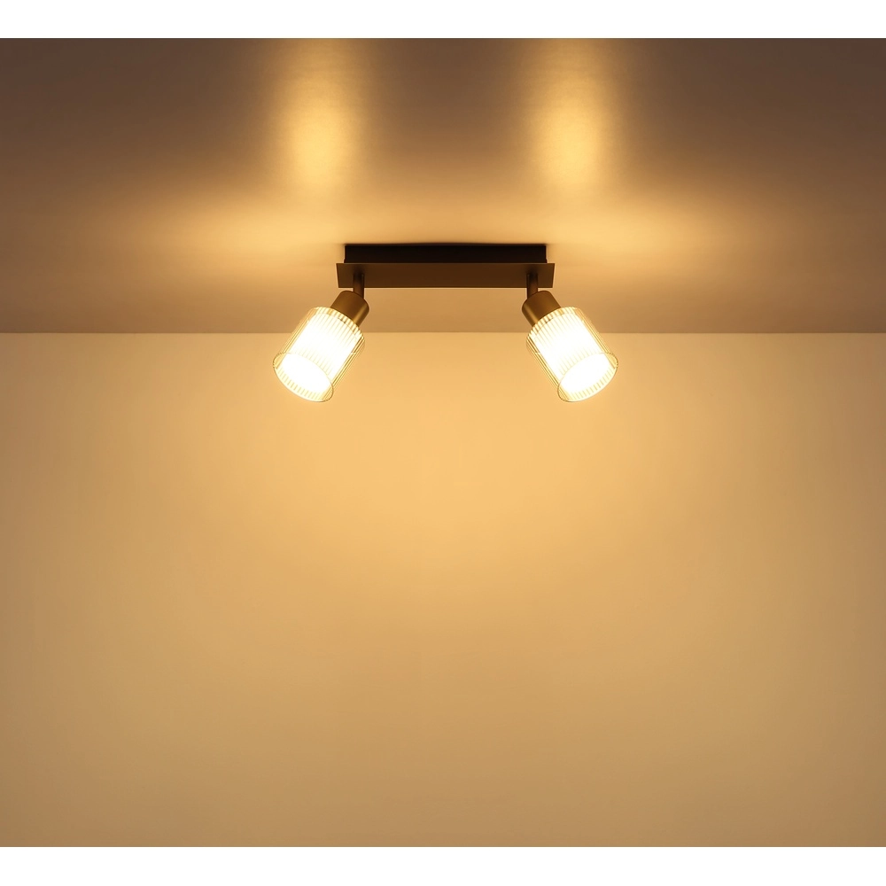 Design ceiling lamp Villegas 2-light gunmetal Globo 9007371572946