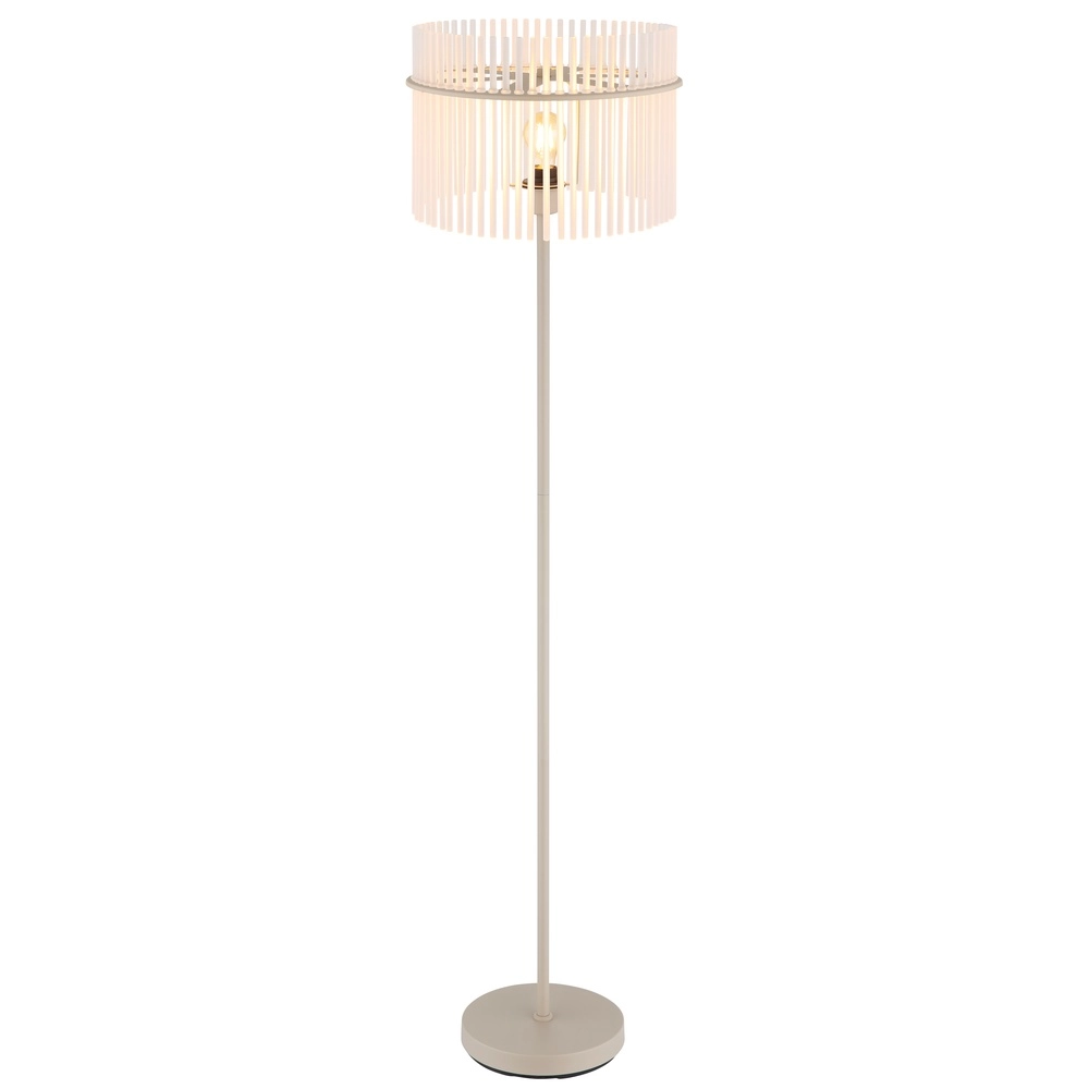 Floor lamp Gorley sand brown with glass Ø 38cm Globo 9007371575701