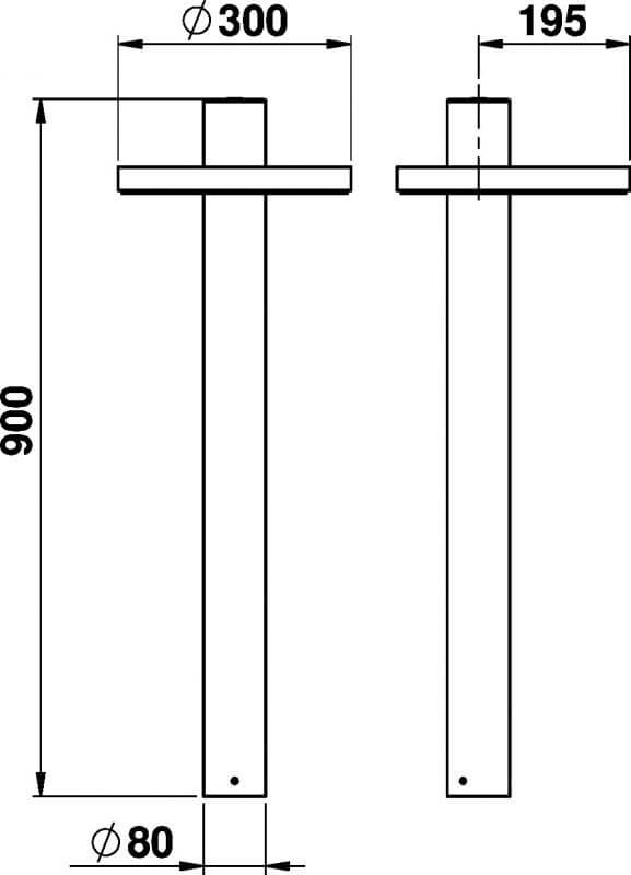 LED path lighting Dounce 90cm anthracite Albert 4007235220933