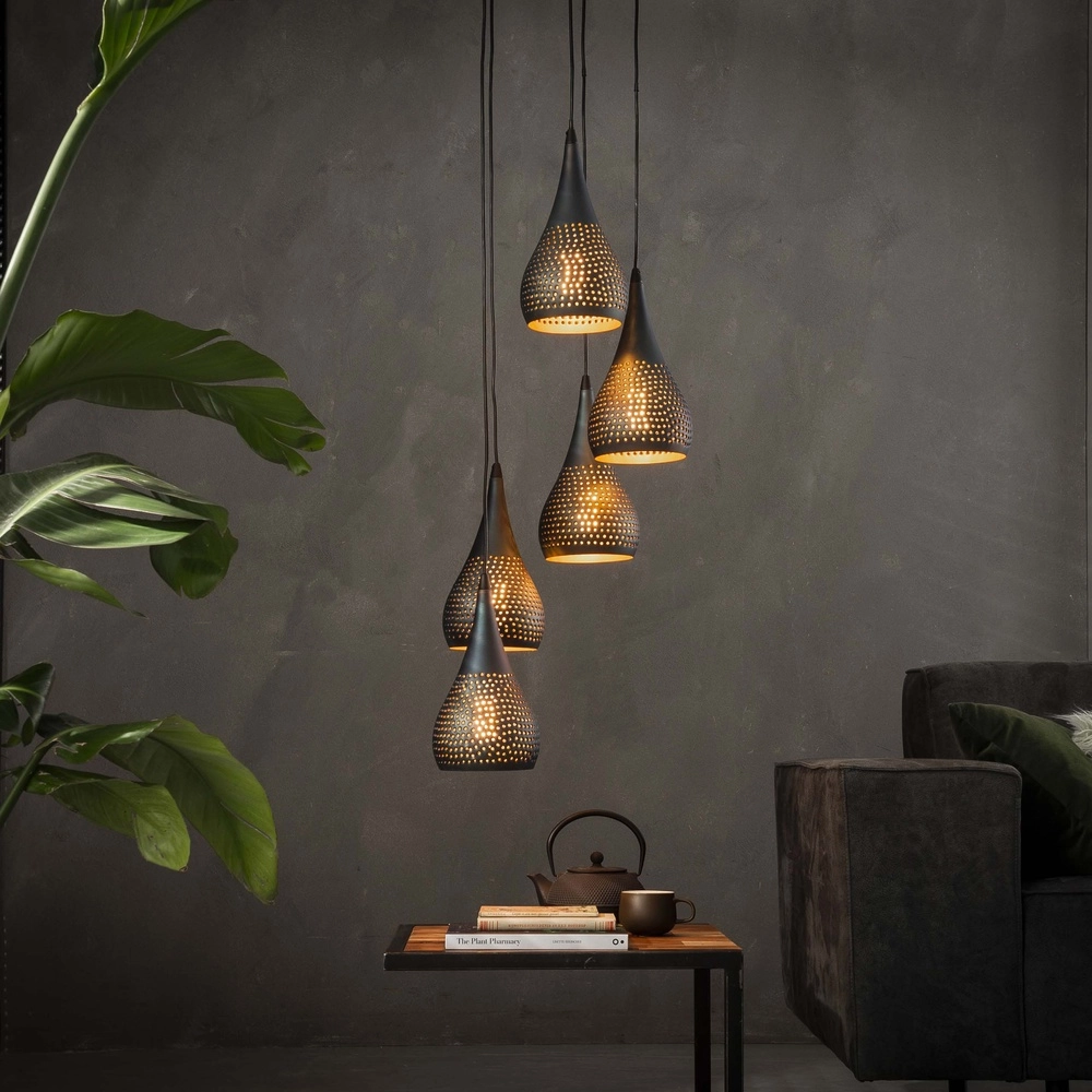 Vide pendant lamp holes Punch 5x E27