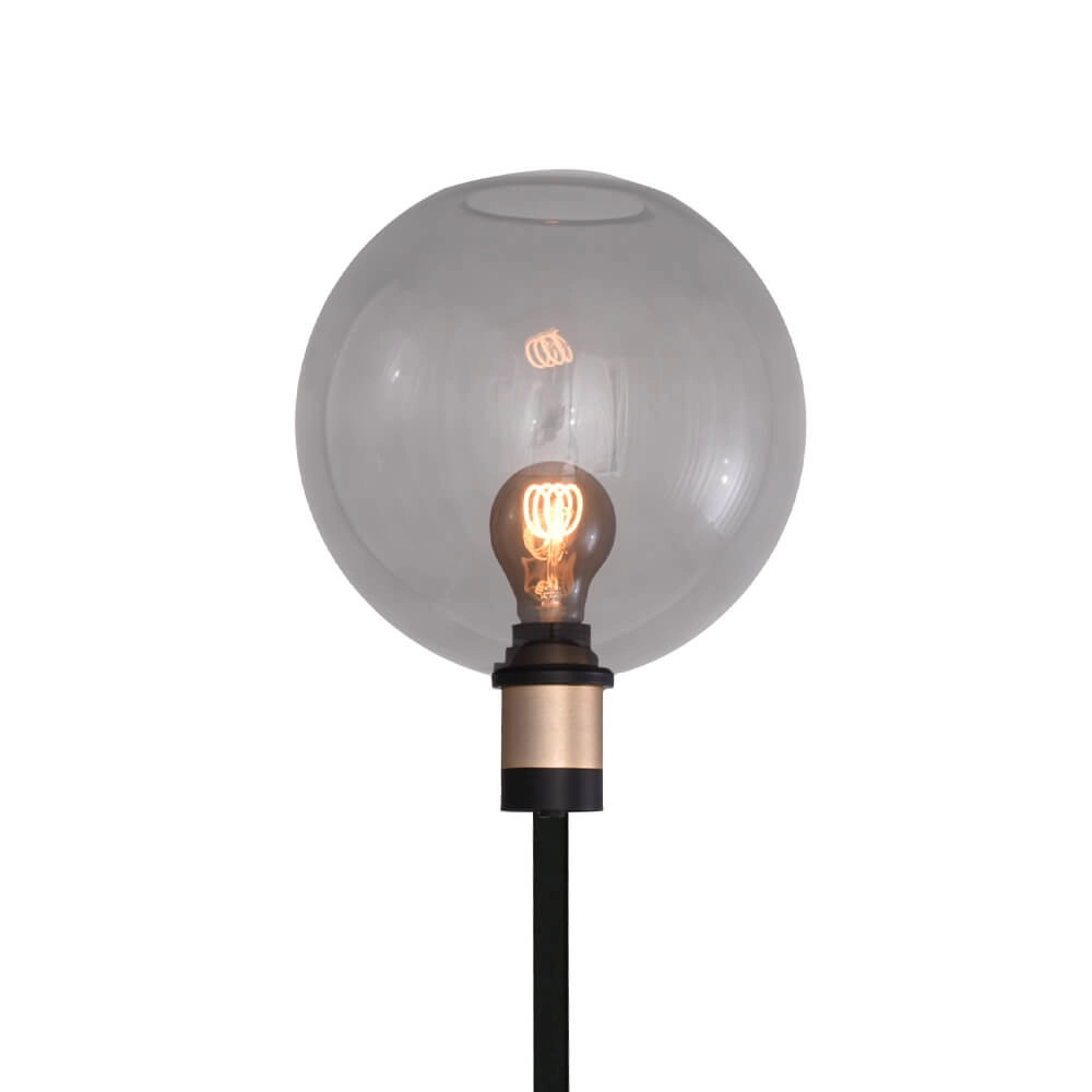 Glass floor lamp Lazise 2 black with gold Masterlight 8718121303635