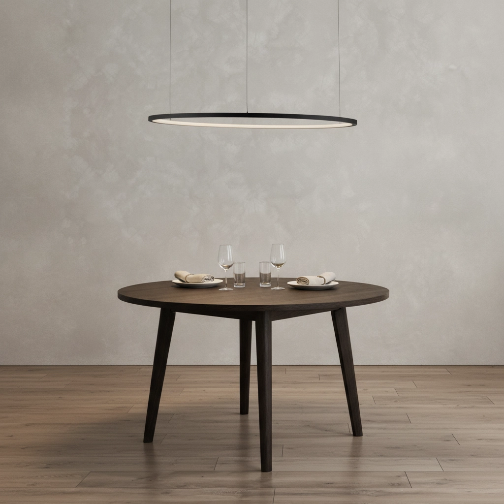 Round pendant lamp Tarquin black Ø 80cm