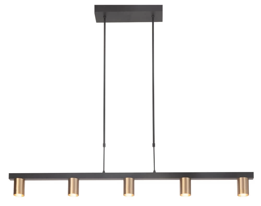 Office hanging lamp Perugia matt gold - 5x GU10