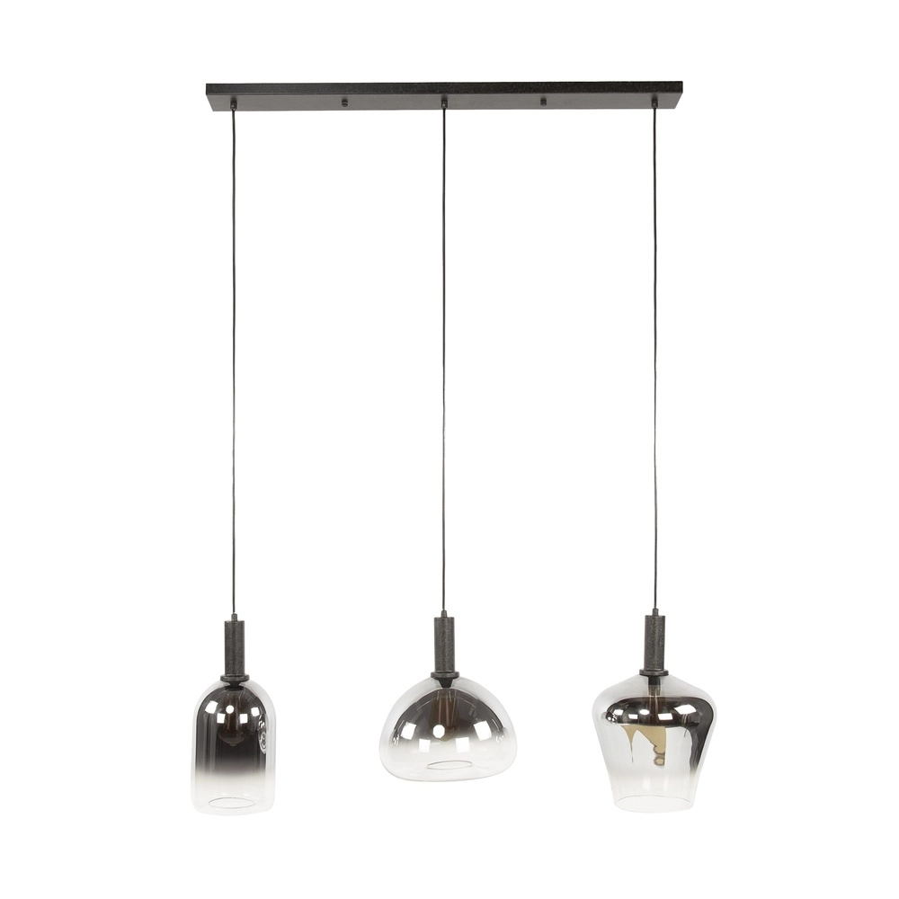 Glass Dining Table Lamp Zenith 3x smoke glass Lyora 8716803511026