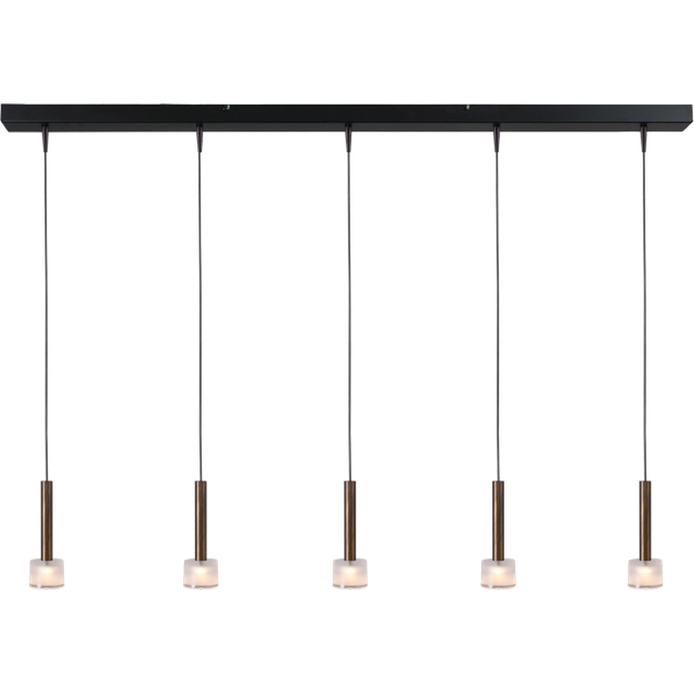 5-light pendant lamp Fabro LED - Antique Copper