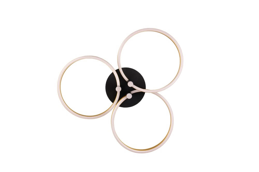 Curled led ceiling light Caruso gold - Ø 65,5cm Trio 4017807612967