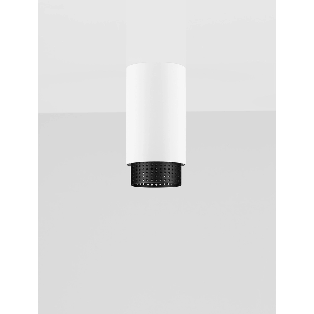 Ceiling spotlight Nessi white with black Lyora 5212017475114