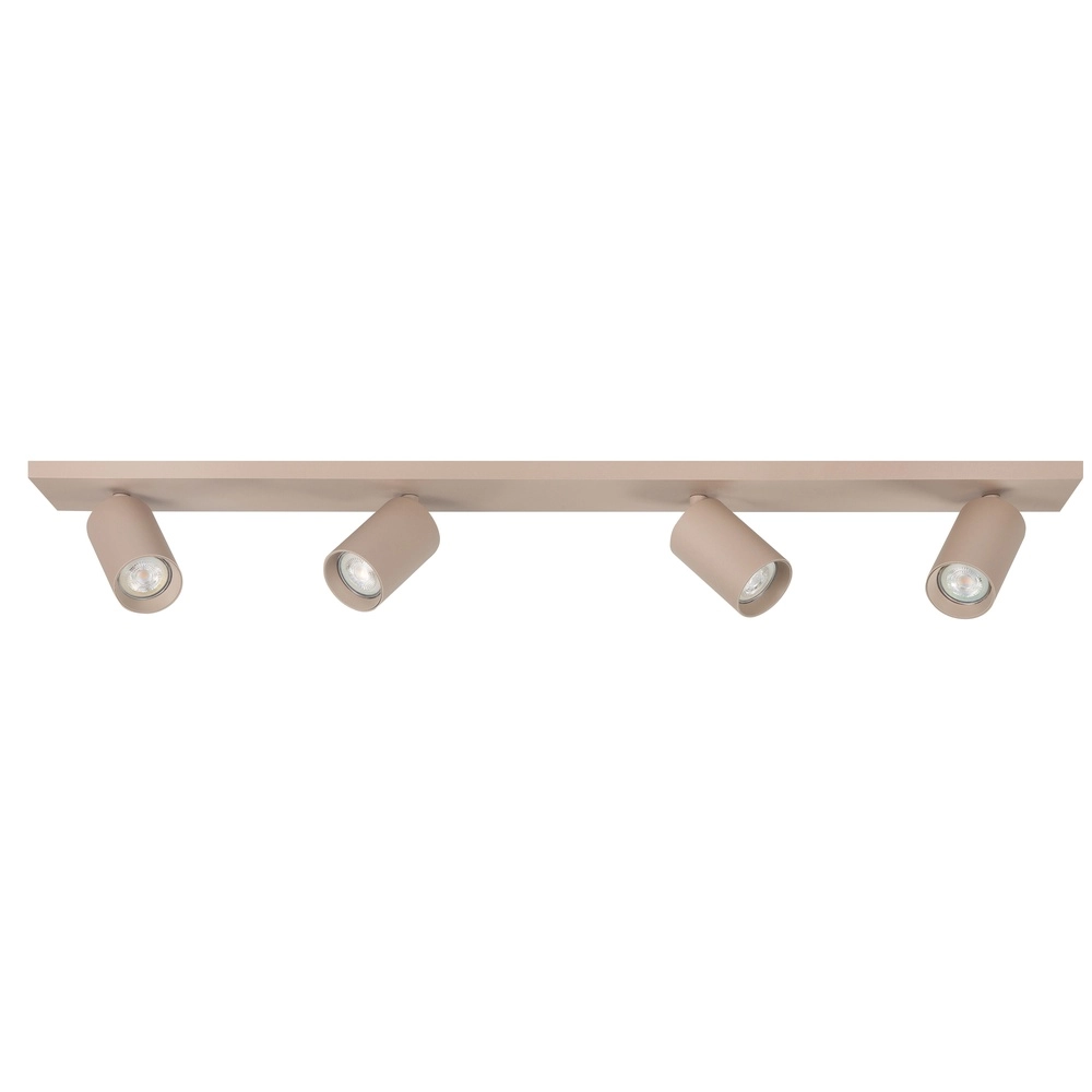 Surface-mounted spot Mila 4-light straight sand brown