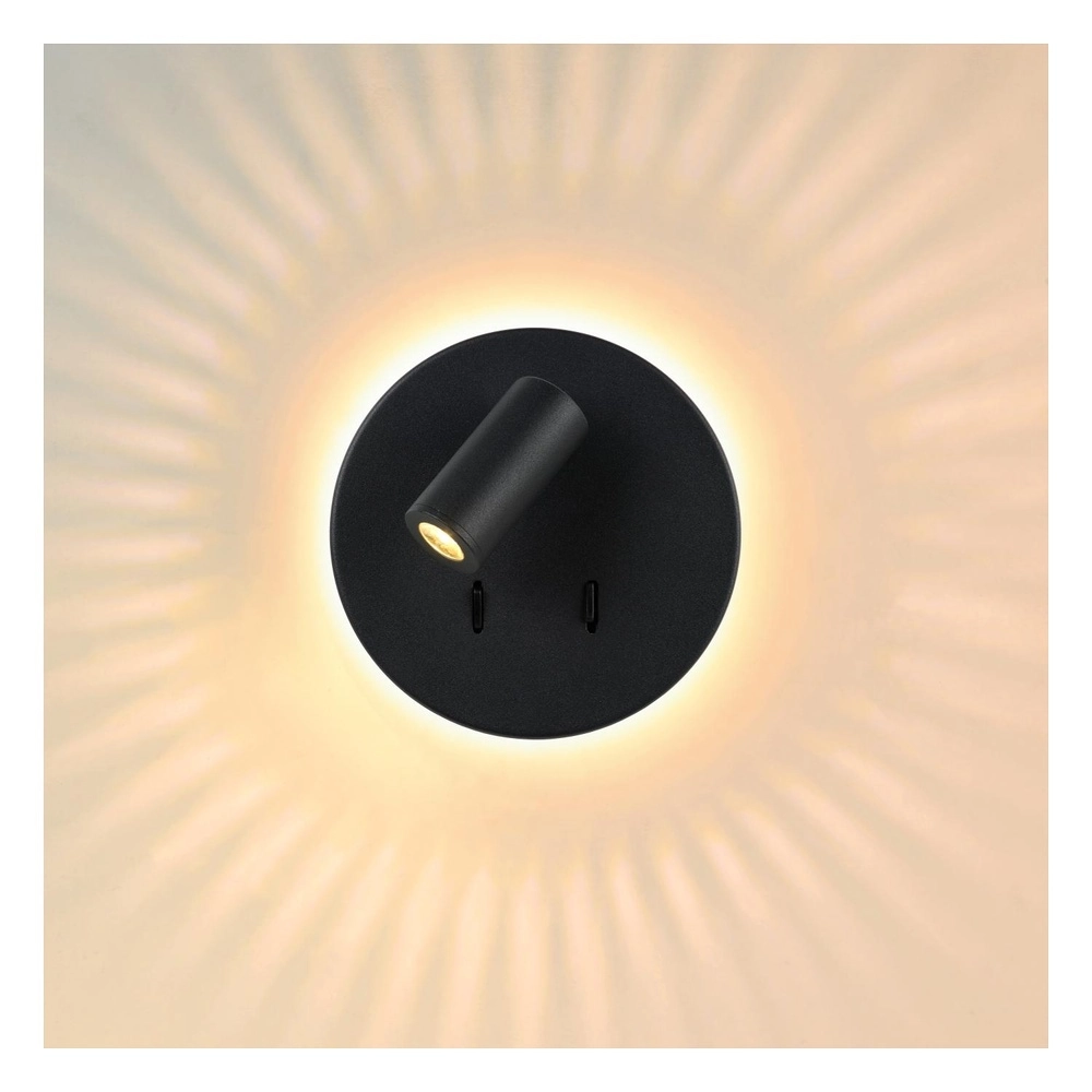 Bedside lamp Bentjer Black Lucide 5411212791641