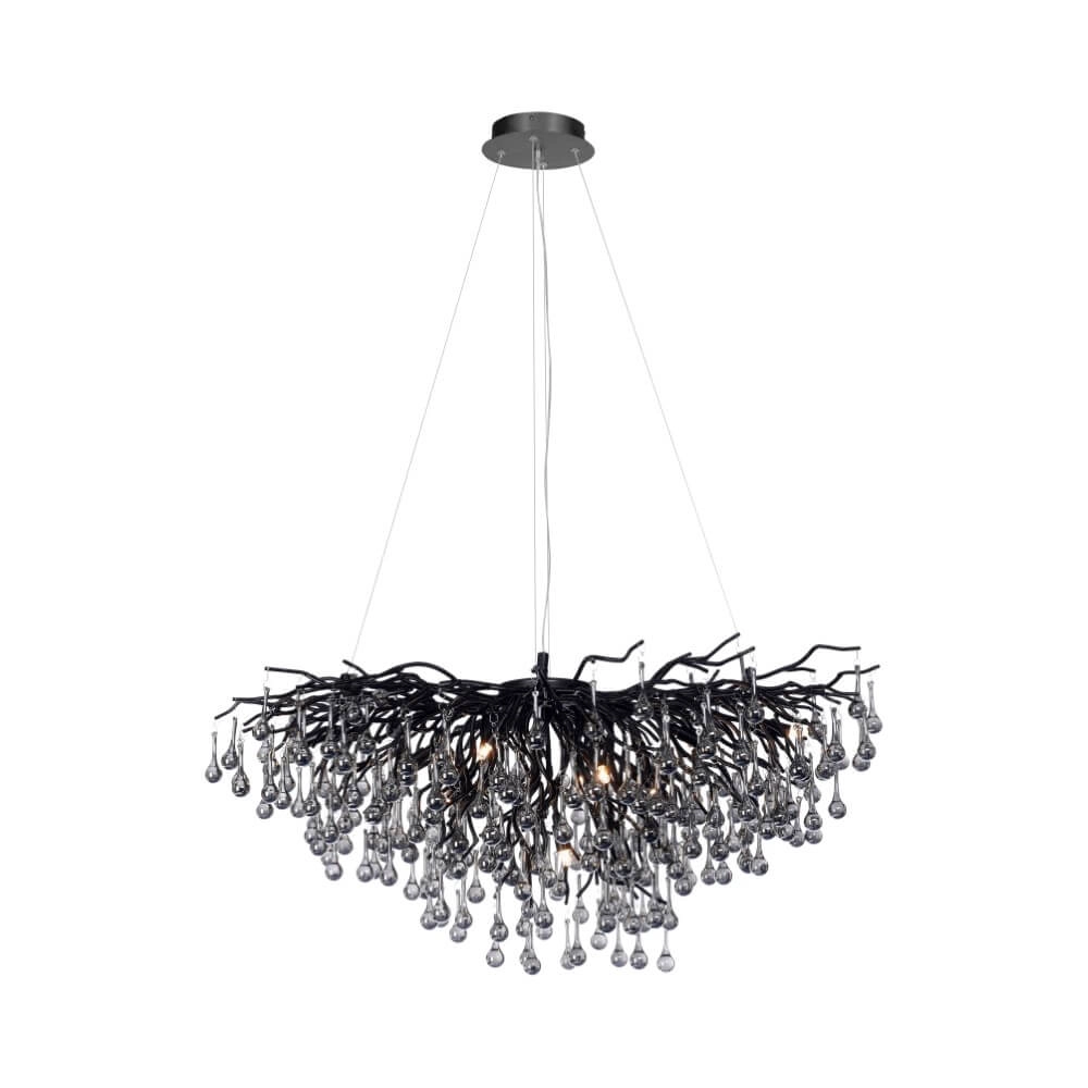 Unique chandelier Icicle black Paul Neuhaus 4012248377567
