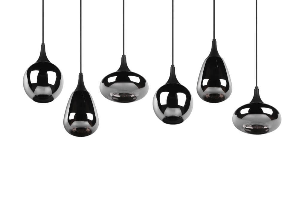 6-light hanging lamp Lumina with smoke glass Trio 4017807542295
