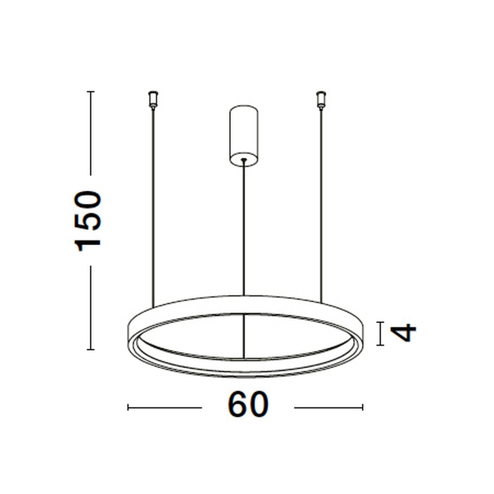 Round pendant lamp Perrine silver grey Ø 60cm Lyora 5212017438430