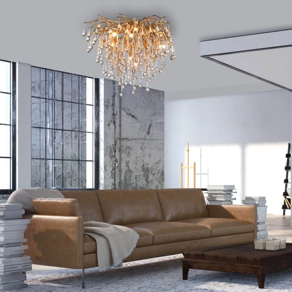 Chandelier Icicle brass 50cm Paul Neuhaus 4012248352083