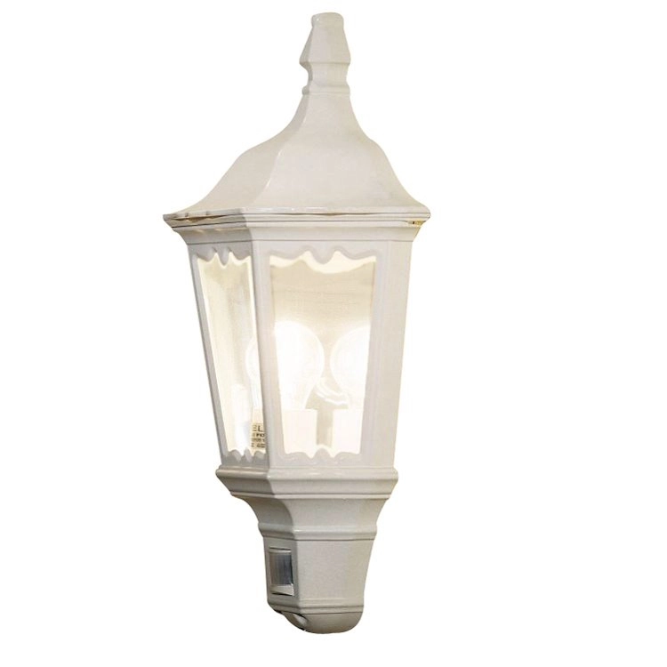 White outdoor lamp Firenze with motion detector