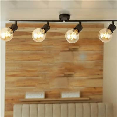 Ceiling lamp Dance 4-light black Searchlight 5053423188720