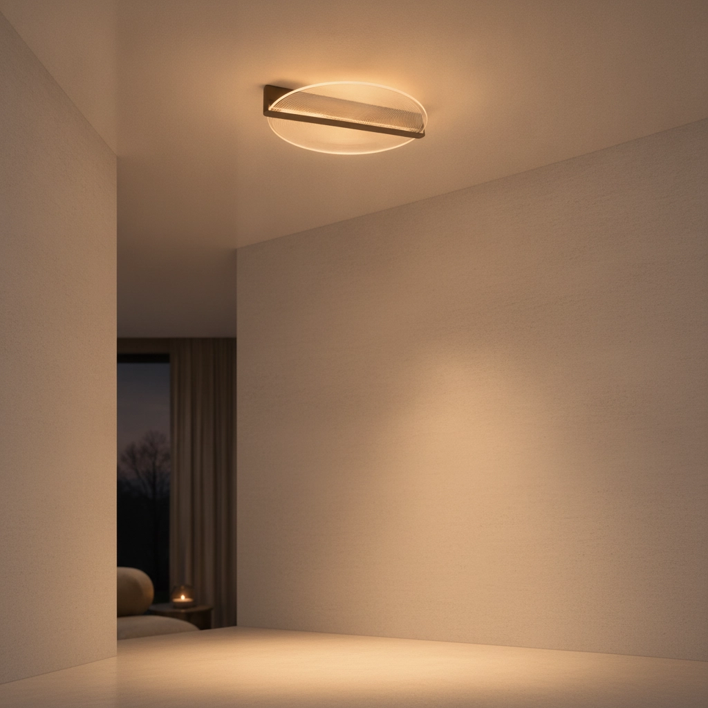 Sleek ceiling lamp Noah Ø 42cm coffee brown