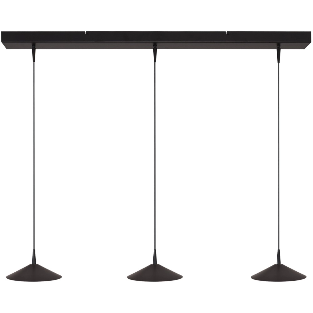 3-light pendant lamp Ceppo black Ø 18cm